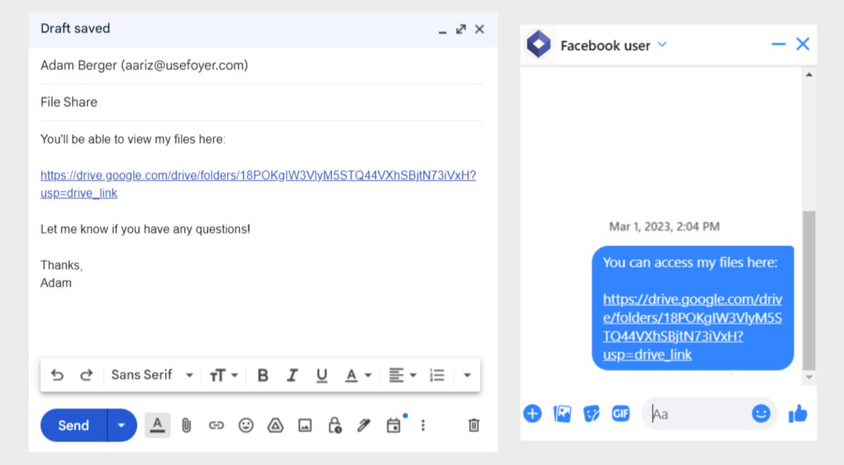 how to send powerpoint presentation in messenger using cellphone Selecting who to share a folder with in Google Drive