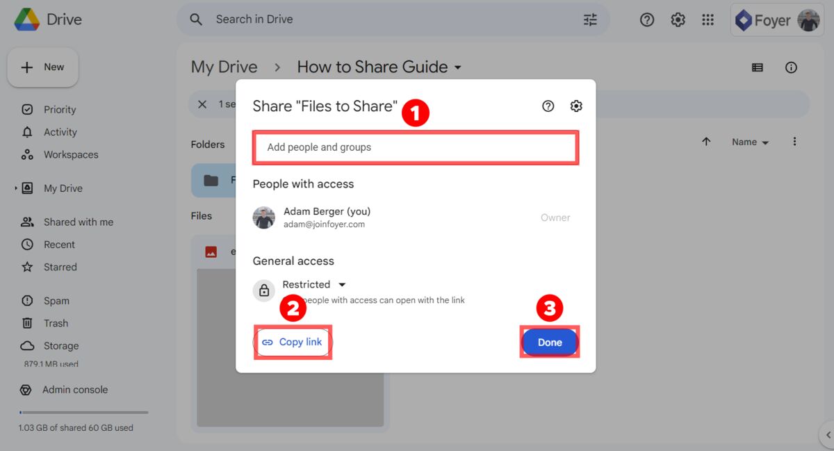 how to send powerpoint presentation in messenger using cellphone Selecting who to share a folder with in Google Drive
