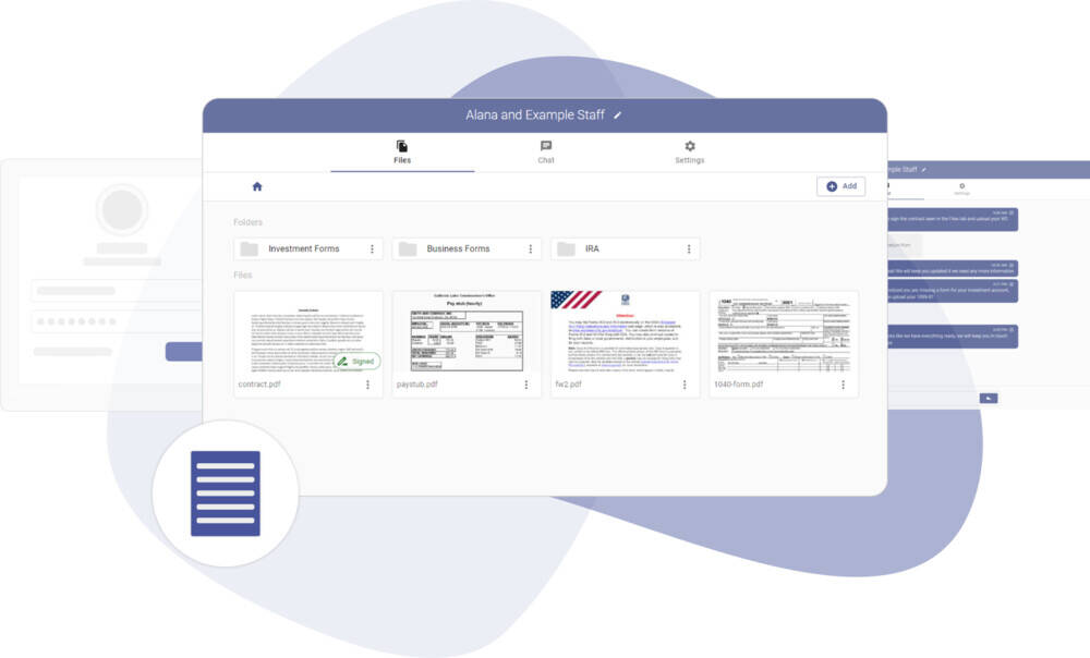 Secure file transfer, real-time messenger, and custom client login portal